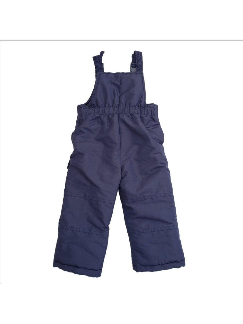 London Fog Toddler Snow Bib Overalls Size 2T Navy Blue Insulated - Picture 4 of 9